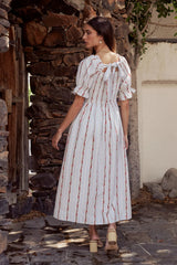 Effie Embroidered Midi Dress