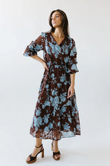 Cache Floral Midi Dress