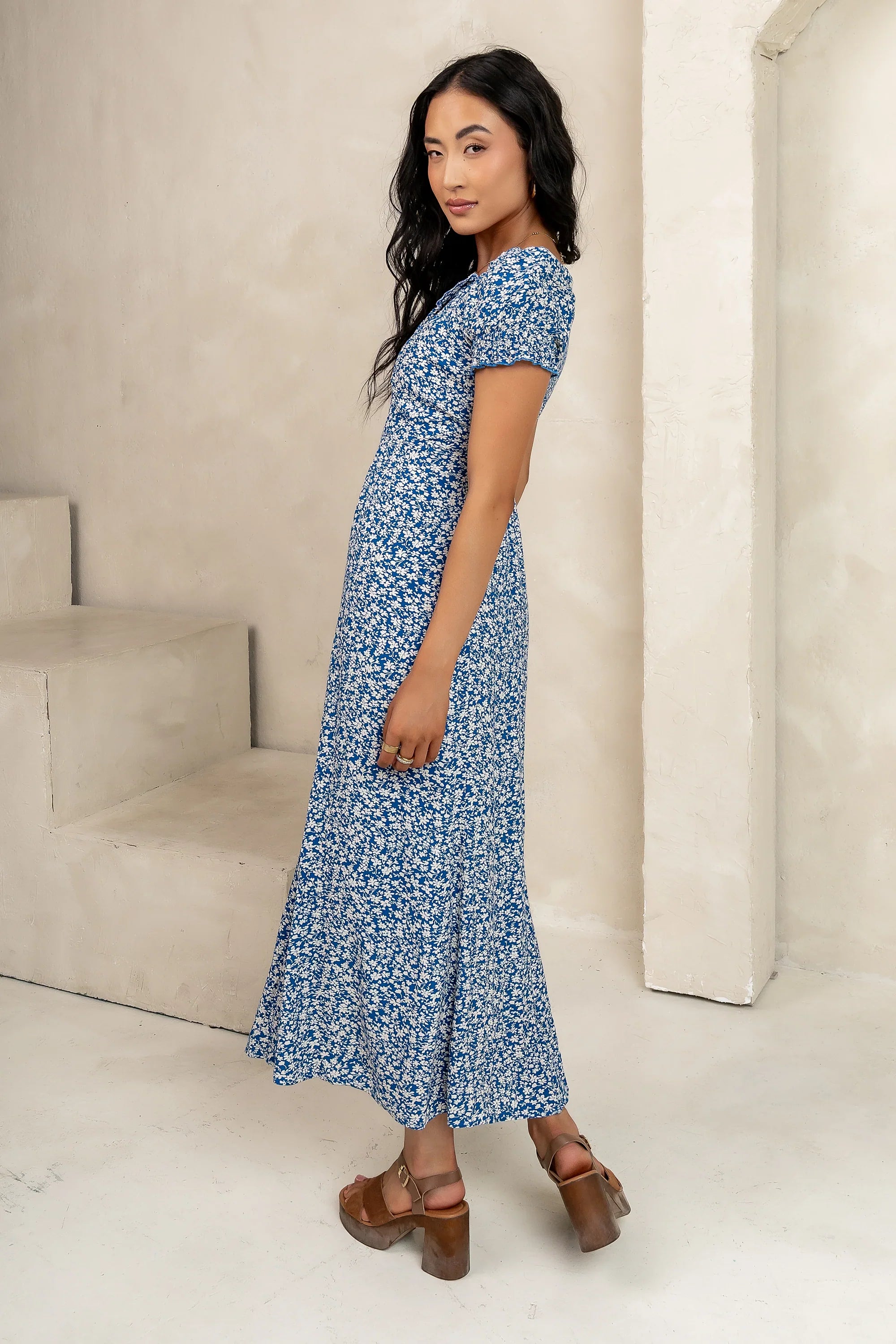 Marlow Maxi Dress in Blue