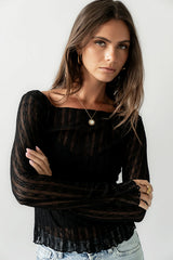 Rachel Lace Top in Black