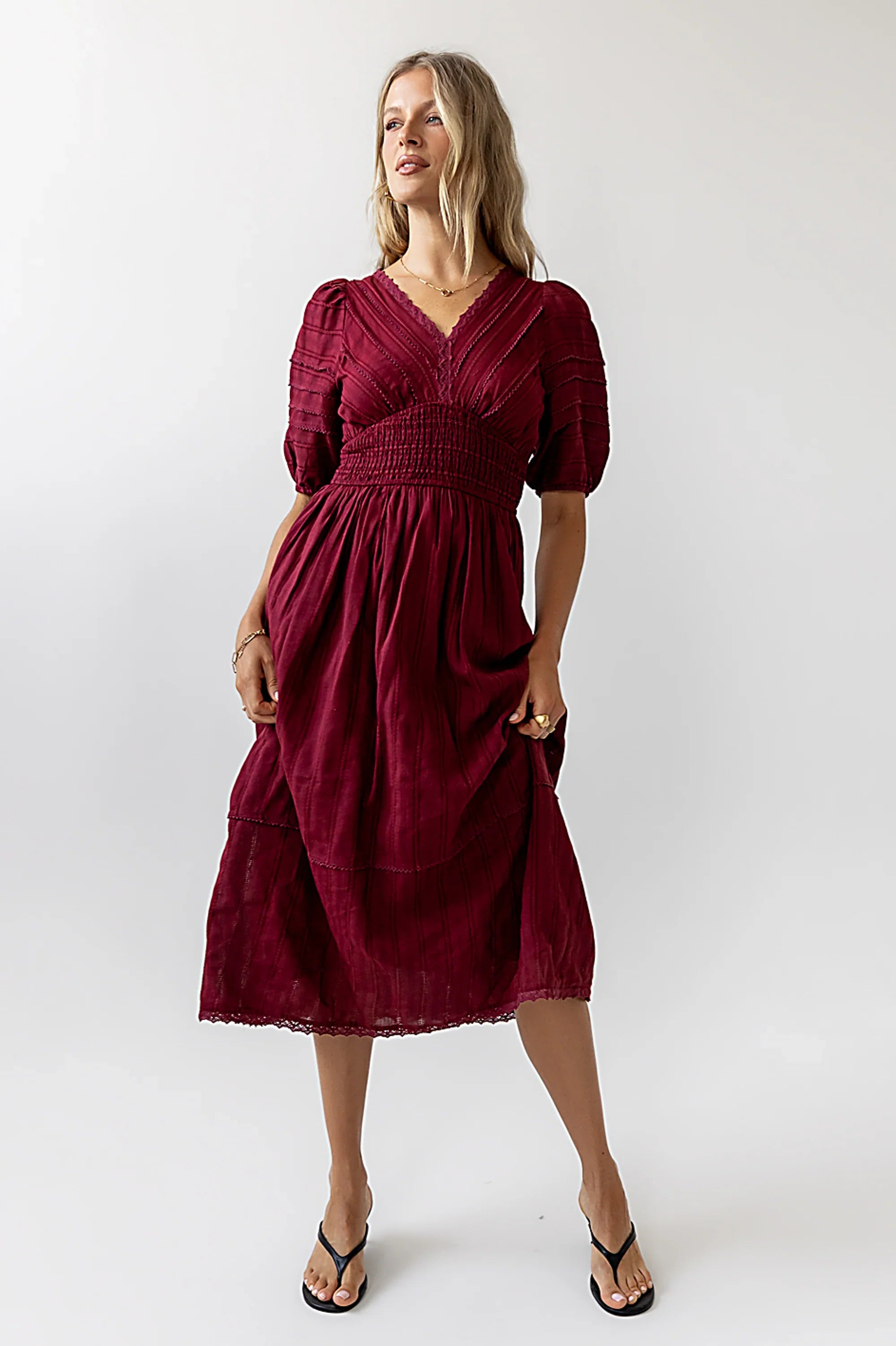 Tammia Ric Rac Midi Dress